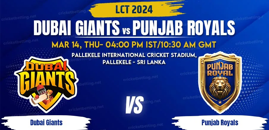 Dubai Giants vs Punjab Royals