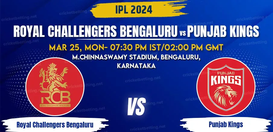 Royal Challengers Bengaluru vs Punjab Kings T20 Match Prediction & Betting Tips, IPL 2024