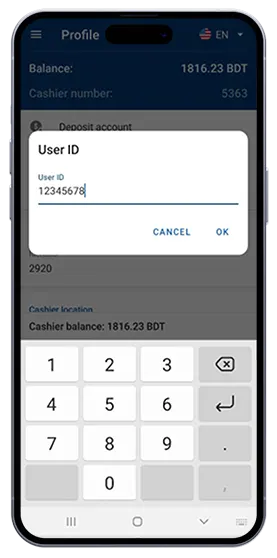 Mostbet Cash App Player Deposit Screen